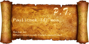 Paulicsek Tímea névjegykártya