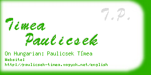 timea paulicsek business card